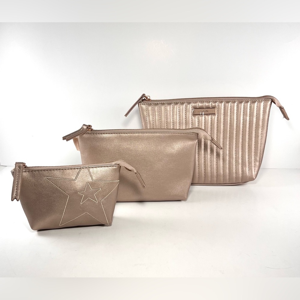 Ju-Ju-Be Rose Gold Cosmetic Bag Set of 3